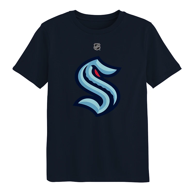 Preschool Outerstuff Deep Sea Blue Seattle Kraken Primary Logo T-Shirt