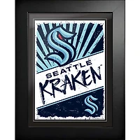 Seattle Kraken - Oeuvre encadrée classique 12'' x 16''