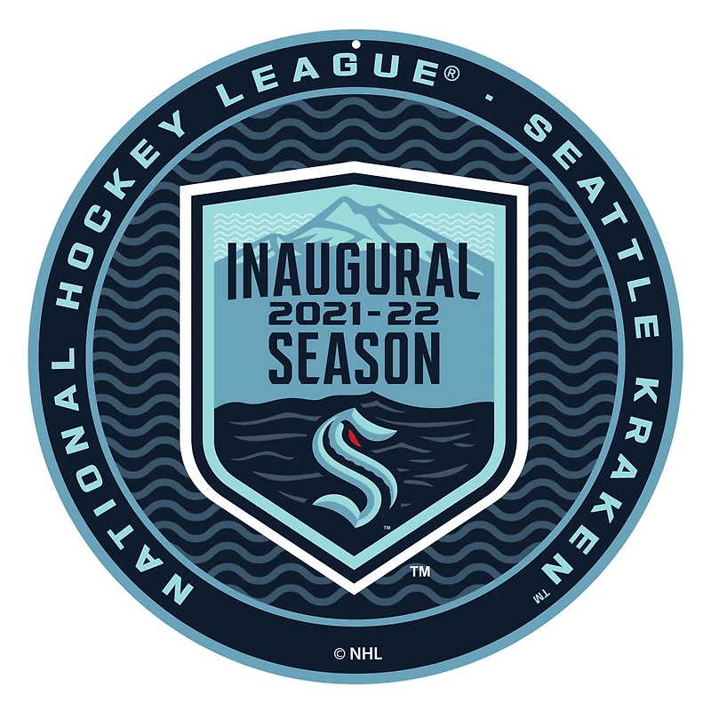 Seattle Kraken 2021 Inaugural Season 22'' - Round Sign