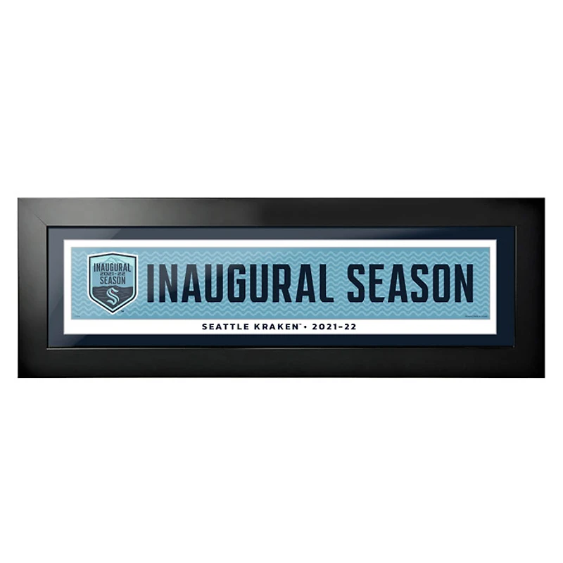 Seattle Kraken 2021 Inaugural Season 6'' x 22'' - Frame