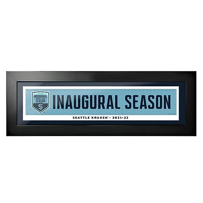 Seattle Kraken 2021 Inaugural Season 6'' x 22'' - Frame