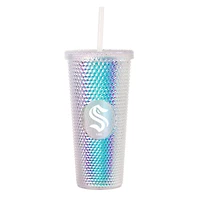 Seattle Kraken 24oz. Iridescent Studded Travel Tumbler with Straw