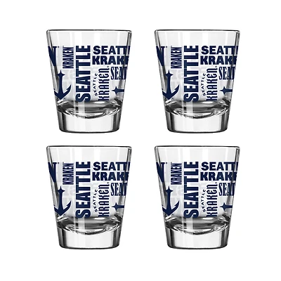 Seattle Kraken 4-Pack 2oz. Shot Glass Set