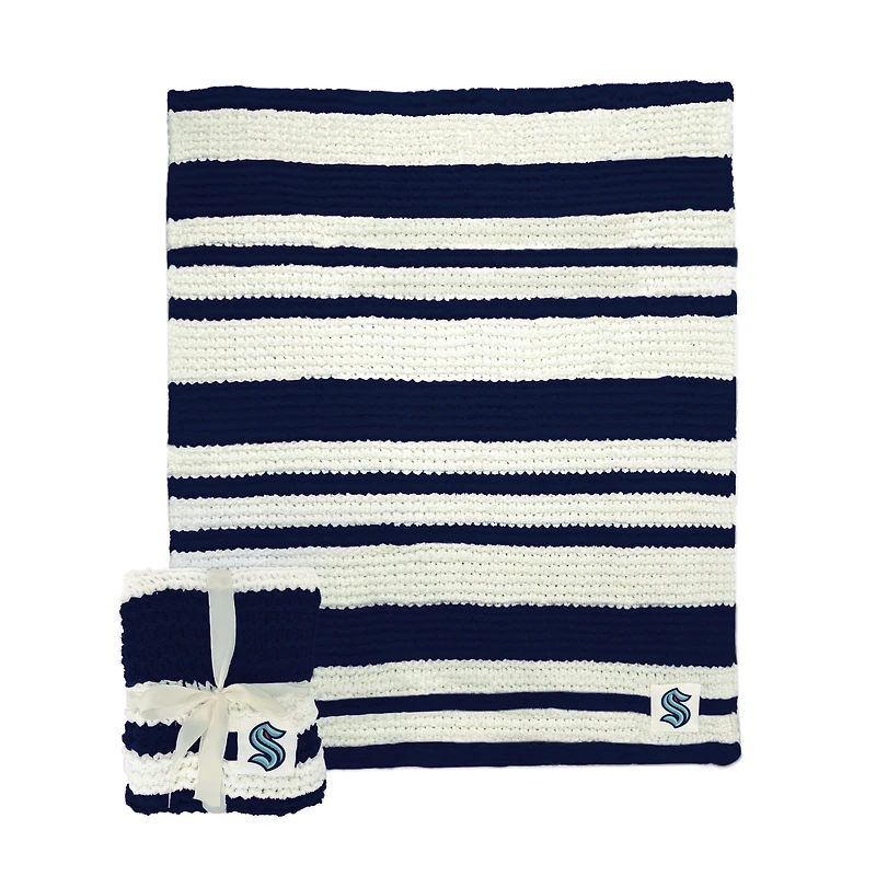 Seattle Kraken 50" x 60" Cable-Knit Throw Blanket