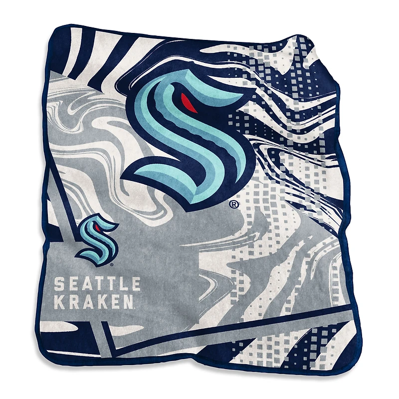 Seattle Kraken Couverture tourbillonnante Raschel 127 x 152,4 cm