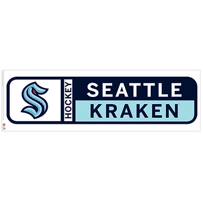 Seattle Kraken - Sticker mural de repositionnement d'équipe 90'' x 23''