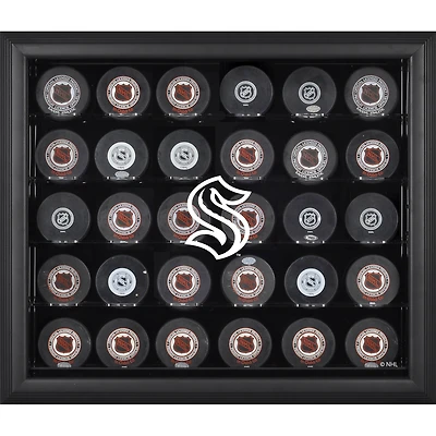 Seattle Kraken Black Framed 30-Puck Display Case