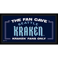 Collage encadré de 10" x 20" de la grotte des fans du Seattle Kraken