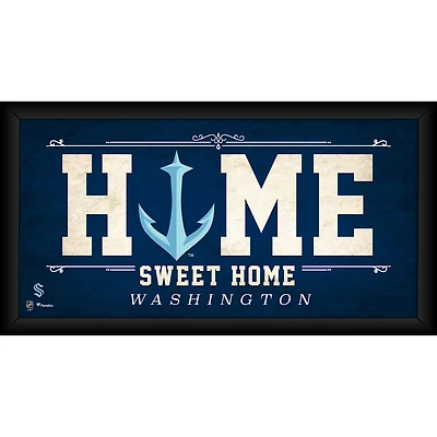 Seattle Kraken Framed 10" x 20" Home Sweet Home Collage