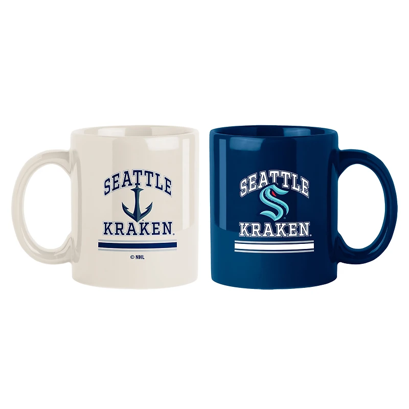 Seattle Kraken Two-Pack 15oz. Color Mug Set