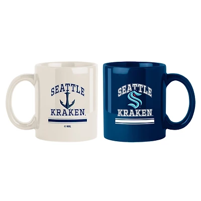 Seattle Kraken Two-Pack 15oz. Color Mug Set