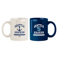 Seattle Kraken Two-Pack 15oz. Color Mug Set