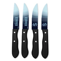 The Sports Vault Seattle Kraken - Ensemble de 4 couteaux à steak