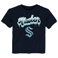 T-shirt bleu marine Seattle Kraken Bubbly pour tout-petit