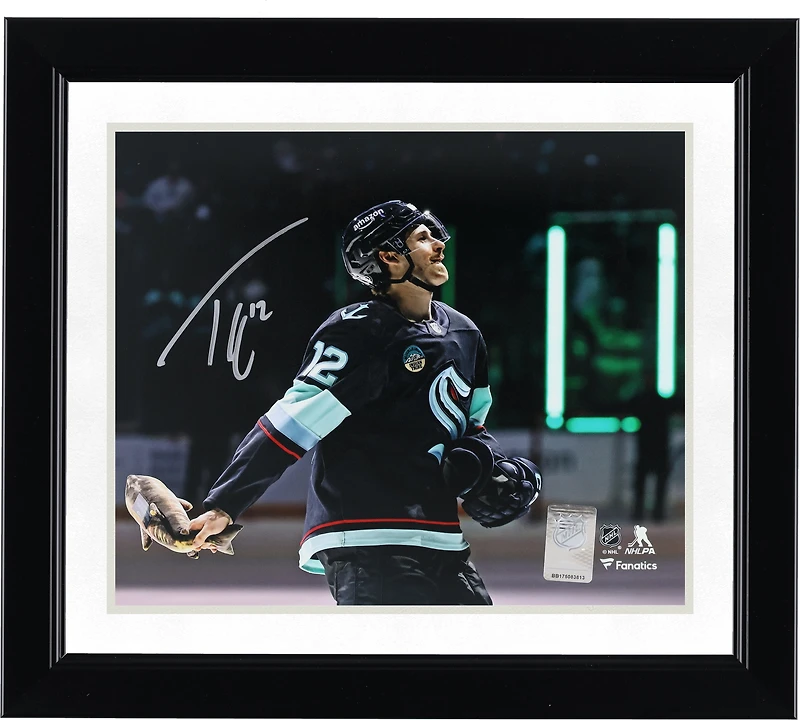 Tye Kartye Seattle Kraken Autographed 8" x 10" Postgame Celebration Photograph