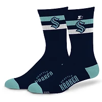 Unisex Starter  Seattle Kraken Team Color Two-Stripe Crew Socks