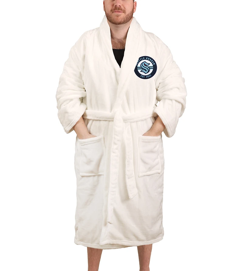 Unisex White Seattle Kraken Robe