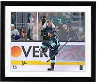 Vince Dunn Seattle Kraken Autographed 16'' x 20'' Deep Sea Blue Jersey Celebration Photograph