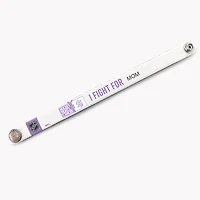 White Seattle Kraken Hockey Fights Cancer Porte-clés ruban personnalisé
