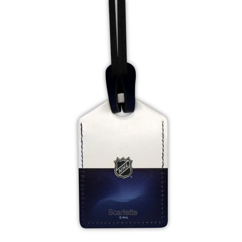 Étiquette de bagage en cuir personnalisée Seattle Kraken blanche