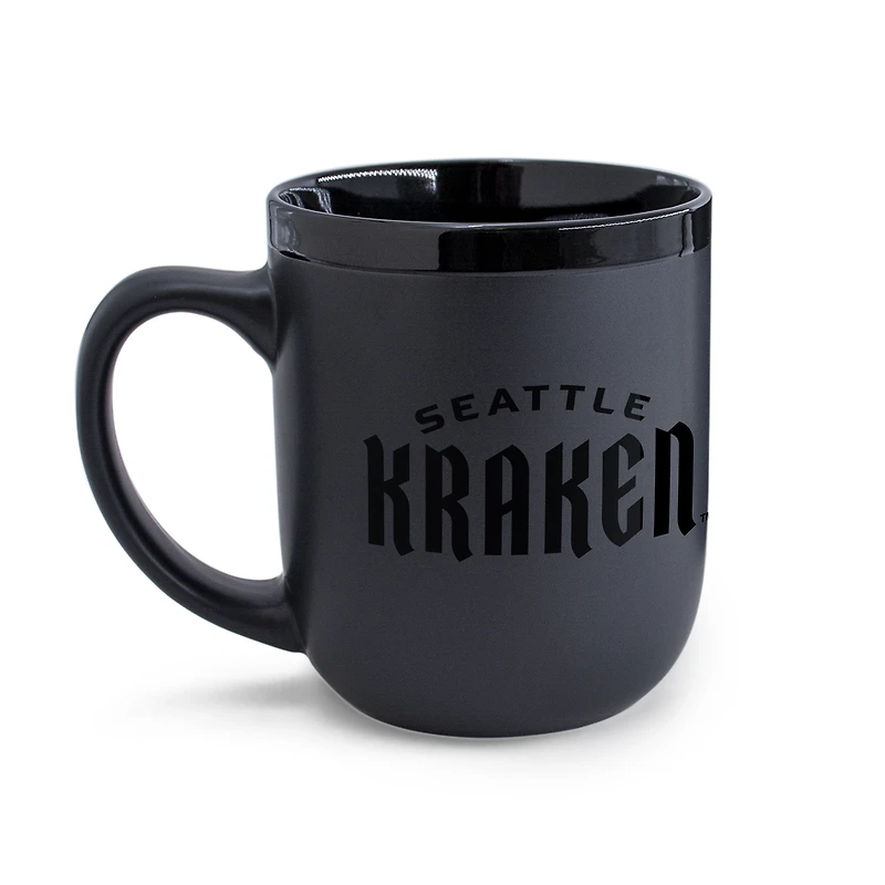 WinCraft Seattle Kraken 17oz. Tasse en céramique ton sur ton noire