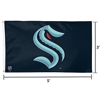 WinCraft Seattle Kraken 3' x 5' Drapeau de luxe 1 face