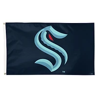 Drapeau WinCraft Seattle Kraken 3' x 5' avec logo principal (face simple)