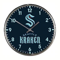 WinCraft Seattle Kraken Chrome Wall Clock
