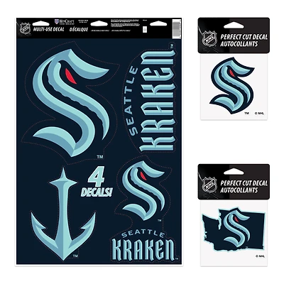 Pack varié de décalcomanies WinCraft Seattle Kraken