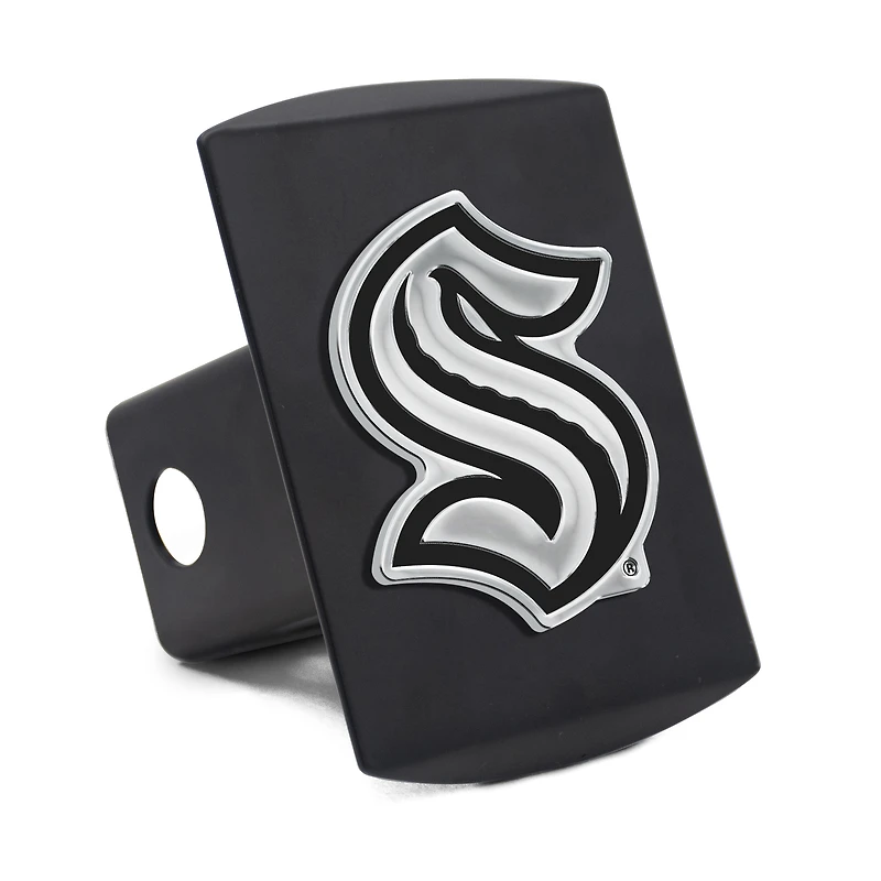Housse d'attelage WinCraft Seattle Kraken Premium en métal chromé avec logo