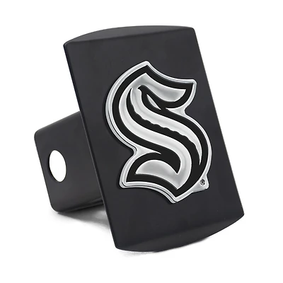 Housse d'attelage WinCraft Seattle Kraken Premium en métal chromé avec logo