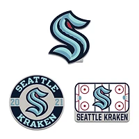 WinCraft Seattle Kraken Three-Piece Collector Pin Set