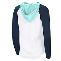 Women's G-III 4Her by Carl Banks  White Seattle Kraken VIP Raglan Long Sleeve Hoodie T-Shirt