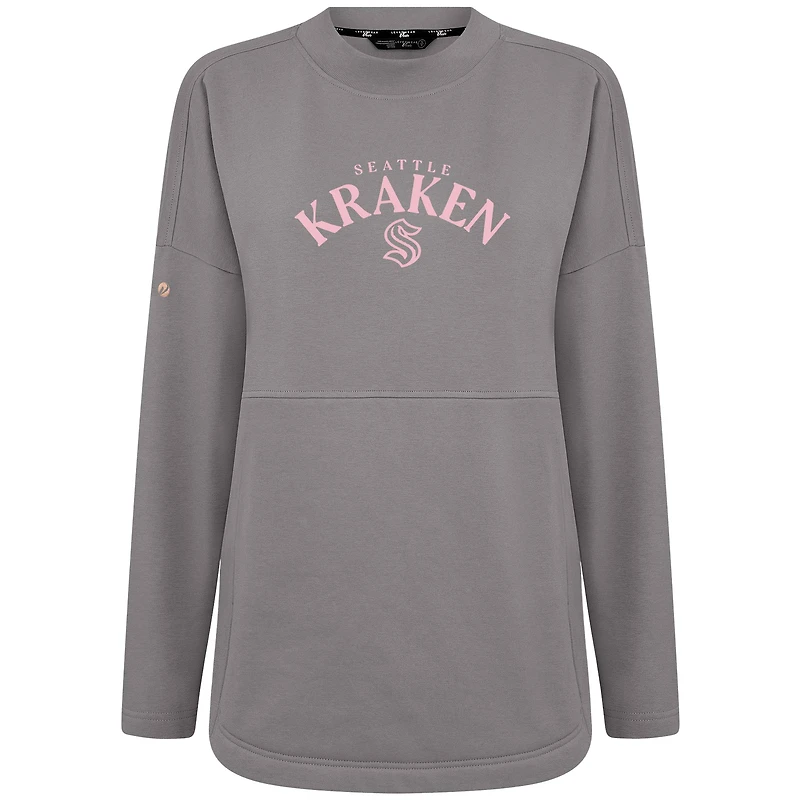 Sweat-shirt à col roulé gris Seattle Kraken Mother's Day Beaudry pour femme Levelwear