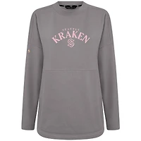 Sweat-shirt à col roulé gris Seattle Kraken Mother's Day Beaudry pour femme Levelwear