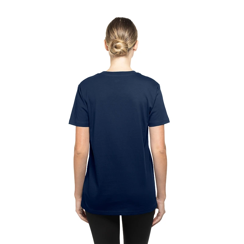 T-shirt à imprimé floral bleu marine Seattle Kraken Glam Game pour femme de New Era