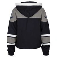 Sweat à capuche court en dentelle supérieure Seattle Kraken Deep Sea Blue pour femme '47