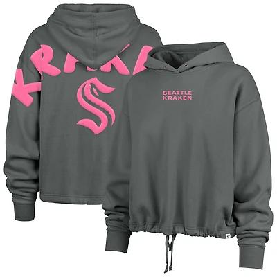 Sweat à capuche court Seattle Kraken Bright Side Venice pour femme, gris, '47
