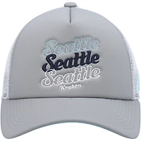 Women's adidas Gray/White Seattle Kraken Foam Trucker Snapback Hat