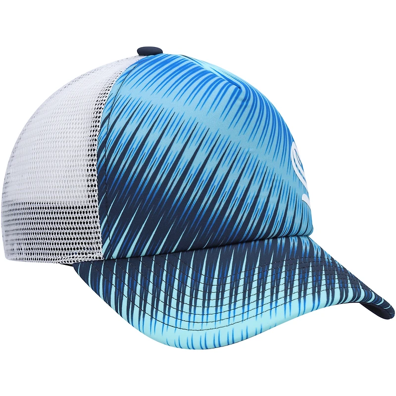 Women's adidas Light Blue/White Seattle Kraken Graphic Foam Trucker Snapback Hat