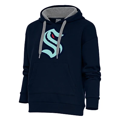 Women's Antigua Navy Seattle Kraken Special Edition 2.0 Victory Pullover Hoodie