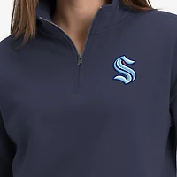 Women's Champion  Deep Sea Blue Seattle Kraken Powerblend Quarter-Zip Sweatshirt