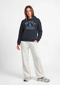 Sweat à capuche Champion Navy Seattle Kraken Arched Pill Box pour femme