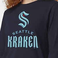 T-shirt à manches longues Champion Navy Seattle Kraken pour femme