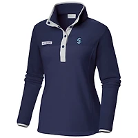 Veste à demi-pression Columbia Deep Sea Blue Seattle Kraken Benton Springs pour femme