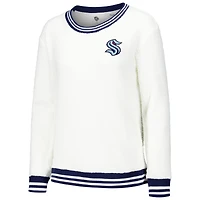 Women's Concepts Sport Cream Seattle Kraken Granite Sherpa Pullover Sweatshirt