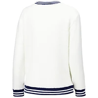 Women's Concepts Sport Cream Seattle Kraken Granite Sherpa Pullover Sweatshirt