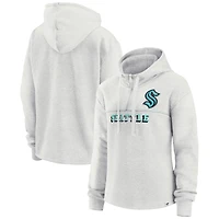Sweat à capuche quart de zip Fanatics Ash Seattle Kraken True Classics Legacy pour femmes