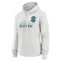 Sweat à capuche quart de zip Fanatics Ash Seattle Kraken True Classics Legacy pour femmes