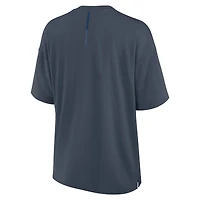 T-shirt surdimensionné bleu Seattle Kraken Elements Raw Edge Future Ground pour femme